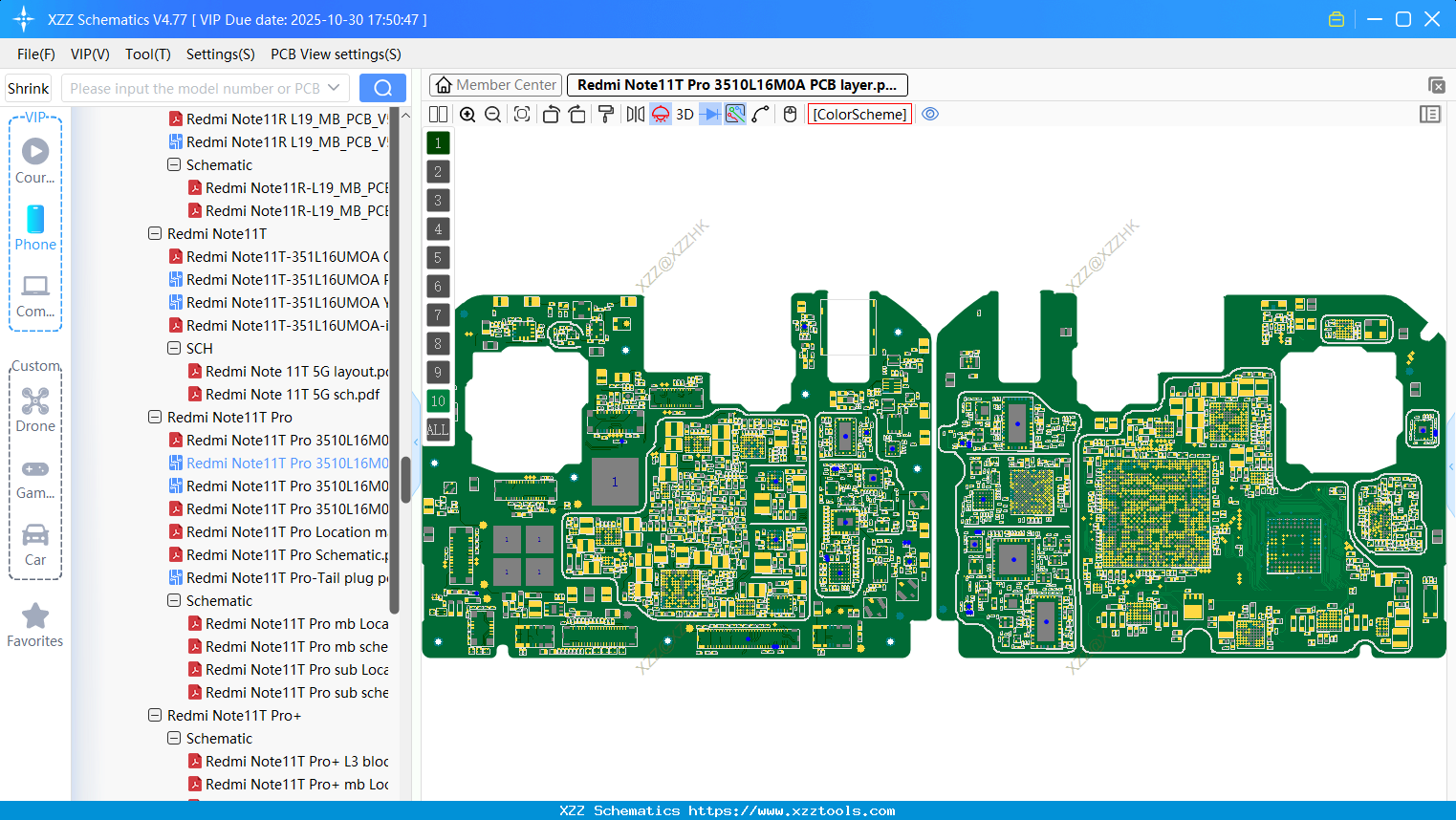 Xiaomi Redmi Note11T Pro 3510L16M0A PCB Layer